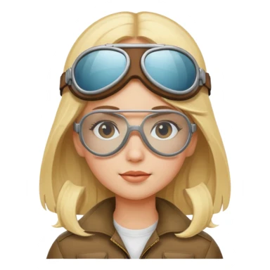 Blondes Girl mit einer Fliegerbrille  sticker