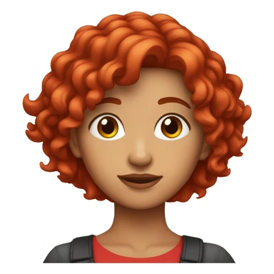 adolescente mujer con el pelo rojo  sticker