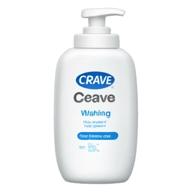 cerave washing foam bottle sticker