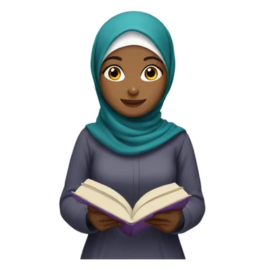 Hijab girl reading sticker