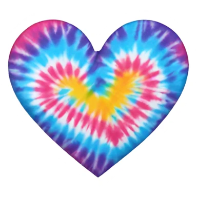 Tye dye heart sticker