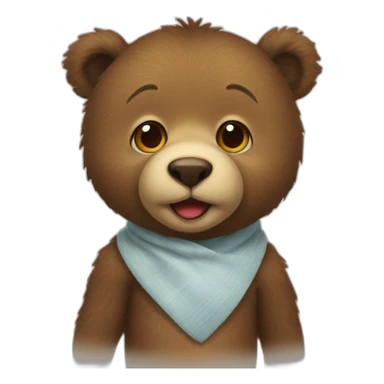 Un petit ours qui fait des bisous  sticker