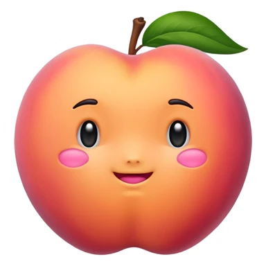 Peach emoji butt sticker