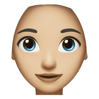 female with long dark hair smiling with blue eyes sticker