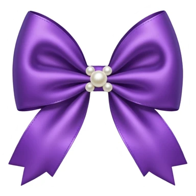 Purple bow with pearl sticker