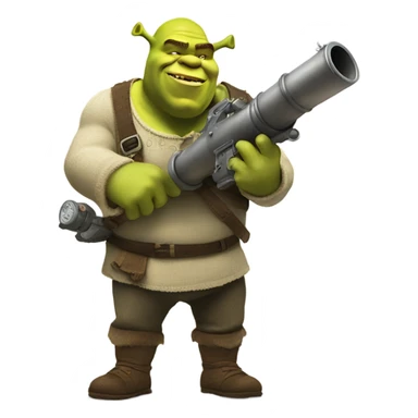 Shrek with a bazooka  sticker