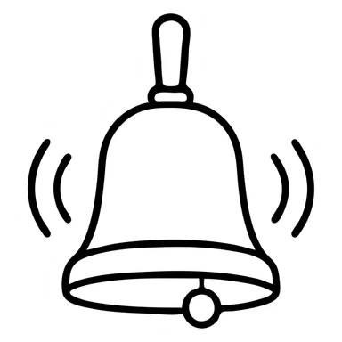 Bell ringing for school sticker