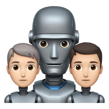 회색철로봇같은 사람 3명인데 얼굴이 종인 sticker