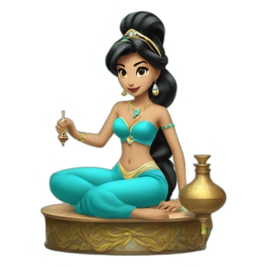 Princess Jasmine with a shisha sticker
