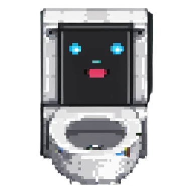 Skibidi Toilet with a face sticker