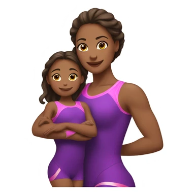 Mother daughter gymnastics  sticker