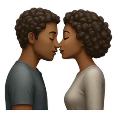 man and woman kissing emoji sticker