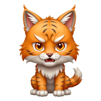 Chibi Sticker lynx angry sticker