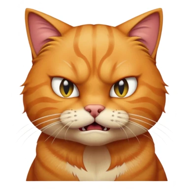 Super angry cat with scratching claws sticker