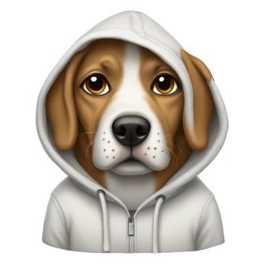 dog in hoodie sticker