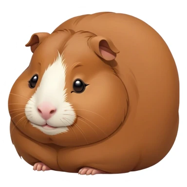 Meme-Worthy Cute Sleeping Brown Guinea Pig Portrait Emoji, Head resting peacefully with a contented smile, showcasing a delightfully chubby build and a luxuriously soft brown coat, eyes shut in a serene, cozy nap, Simplified yet hilariously adorable features, highly detailed, glowing with a soft, drowsy light, high shine, relaxed and utterly lovable, stylized with an air of playful laziness, bright and heartwarming, soft glowing outline, capturing the essence of a comically sleepy guinea pig, so meme-worthy it feels like it could instantly become the next viral sensation of adorable slumber! sticker