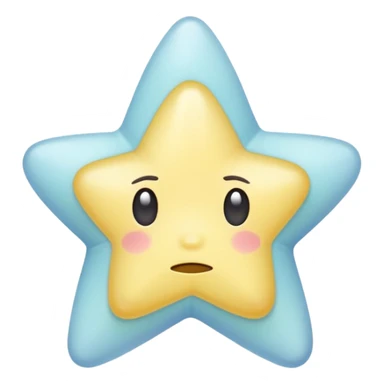 pastel sad star sticker