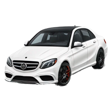 White car brabus sticker