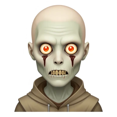 Cinematic Realistic WoW undead civilian Portrait, head tilted epicly and inquisitively, showcasing grim resilience and defiant strength. His withered, pallid skin and intense, glowing eyes contrast starkly with his worn, earth-toned clothes, rendered in meticulous detail. With dynamic, high-contrast lighting and high shine, this portrait exudes an epic aura, capturing the relentless will of a battle-hardened undead civilian. sticker