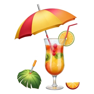 beach coctail drink sticker