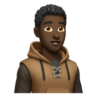 Black centaur with brown hoodie  sticker