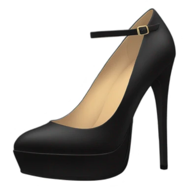 Black heels platform sticker