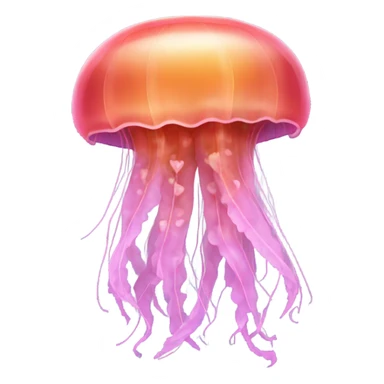 Jellyfish with hearths sticker