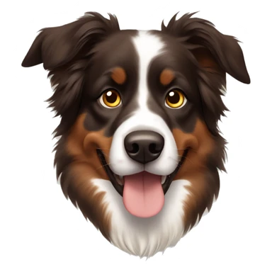 Dark Brown Australian shepherd  sticker