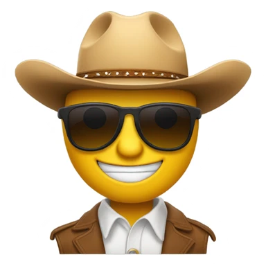 Cowboy sunglasses with thumbs up sticker