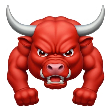 A dangerous bull symbol sticker