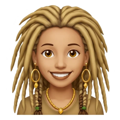 women ios emoji dreadlocks sticker