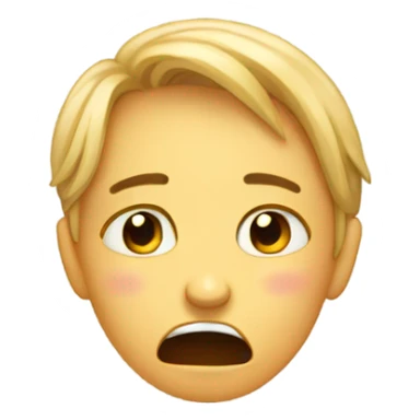 Person bawling with tears rolling down their face sticker