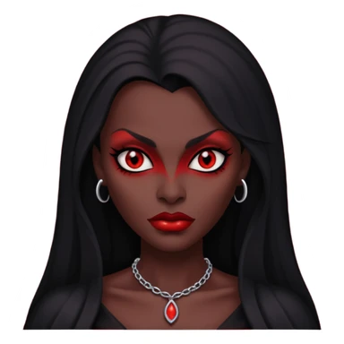 vampira pele negra olho vermelho  sticker