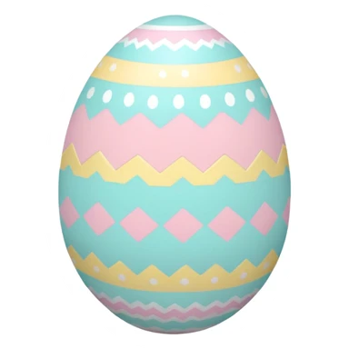 Pastel Pattern Easter Egg sticker