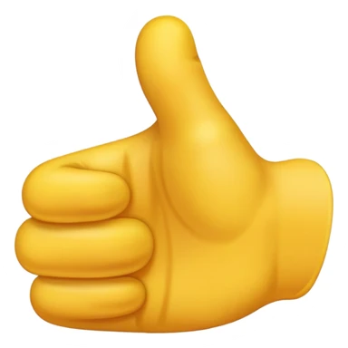 Yellow thumb up facing forward sticker