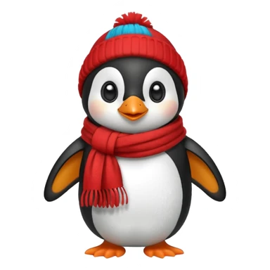A penguin with scarf sticker