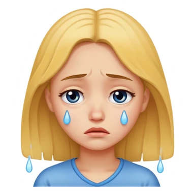 sad girl with tears sticker