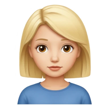 Create a bob blonde girl sticker
