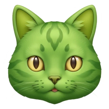 green cat with green shirt sticker
