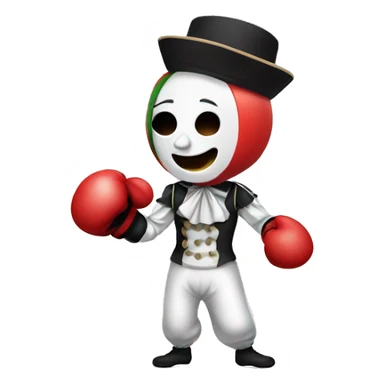 pierrot boxing sticker