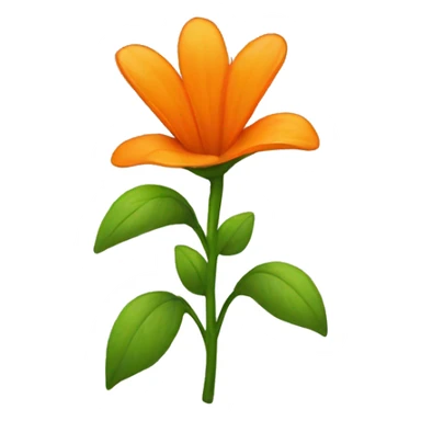 Orange flower sticker