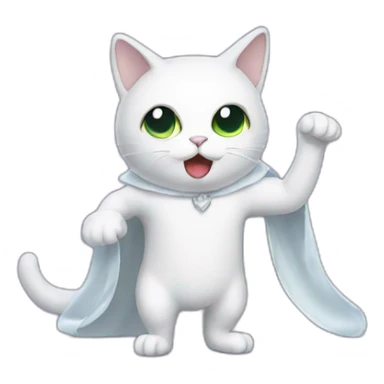 cat in a ghost costume sticker