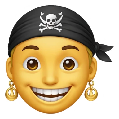 Make me a pirate themed emoji sticker