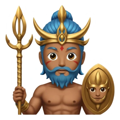 japanese god with Poseidon trident sticker