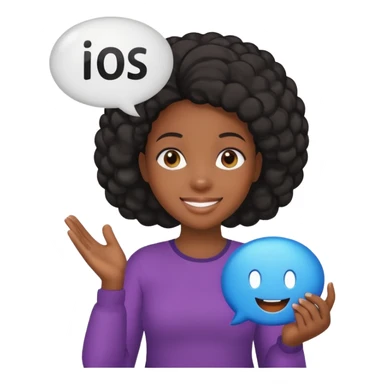 black girl loading speech bubble sticker