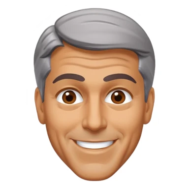 George clooney shaking his head sticker