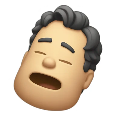 Hombre Gordo durmiendo sticker