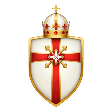 Pope's emblem with a touch of red sticker