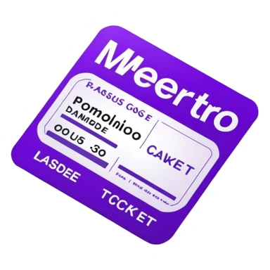 Parisien metro purple ticket  sticker