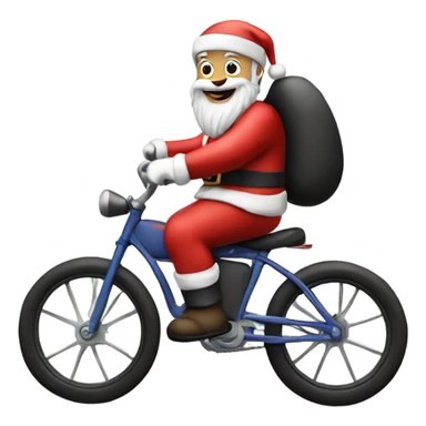 Santa on bike sticker